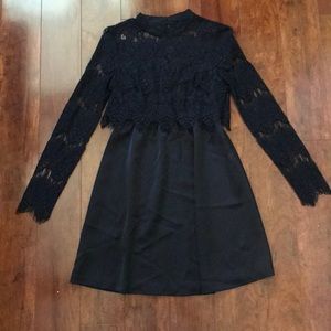 BCBGeneration black lace long sleeve dress